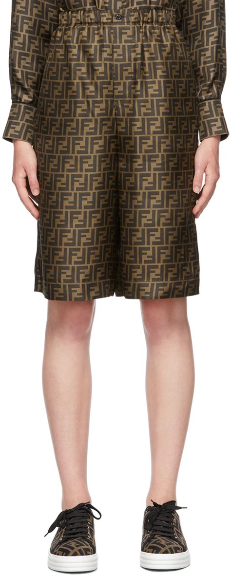 fendi bermudas|Fendi Embroidered Silk Bermuda Shorts .